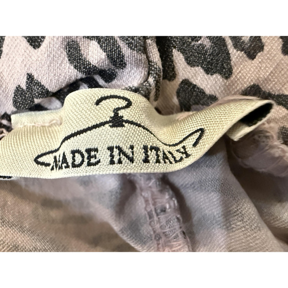 Levanté Leopard Print Jogger Pants Womens Medium Pink Boho AOP Made in Italy - Picture 3 of 8